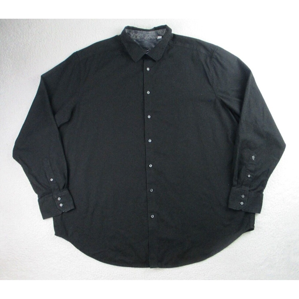 Robert Graham Dress Shirt‎ Mens 2XLT Black Long Sleeve Button Up Paisley Casual